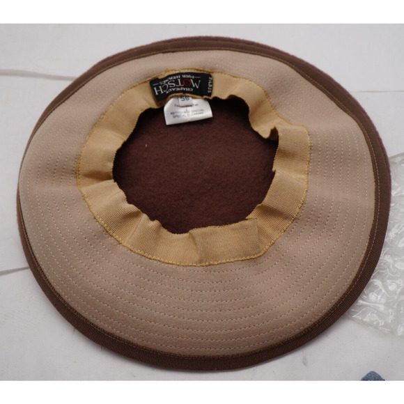 Vintage Chapeaux Motsch Pour Hermes’ Bicolor Wool Blend Hat Size 56 main image 8
